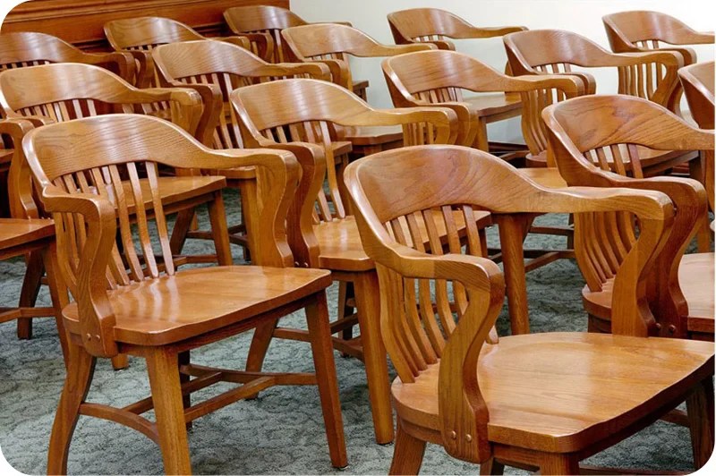Jury Arm Chairs Bank Arm Chairs made of OAK in the U.S