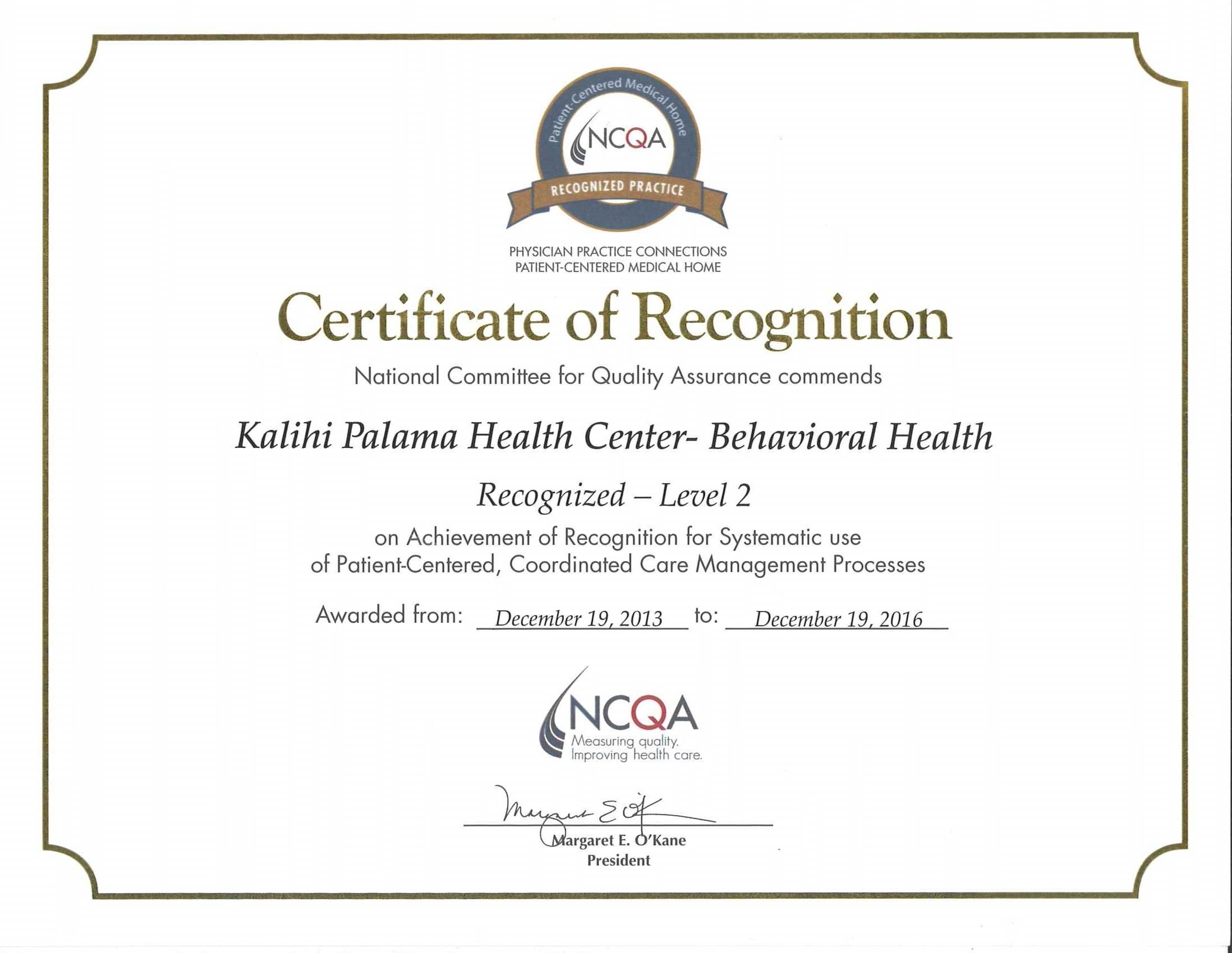 Recognition Archives KalihiPalama Health Center