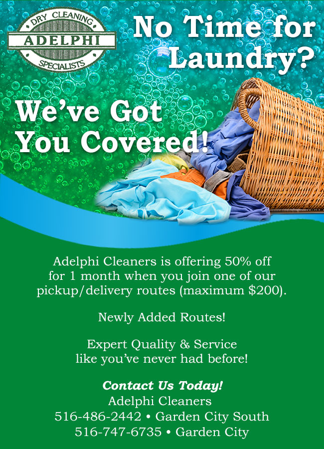 Adelphi Cleaners Coupons & Specials, Garden City Dry Cleaners, Long Island Dry Cleaners