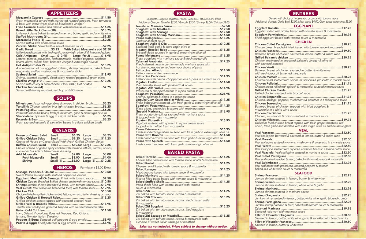 Ginos Pizzeria West Hempstead Pizza Pizzeria