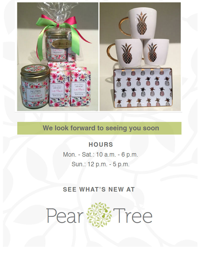 The Pear Tree Shoppe, Garden City Gift Shop