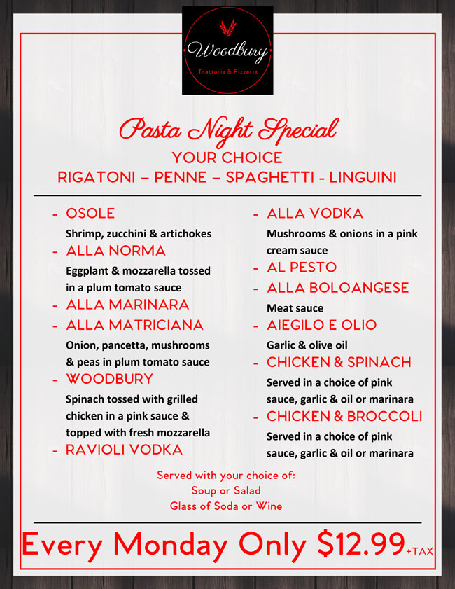 Woodbury Pizza App & Specials