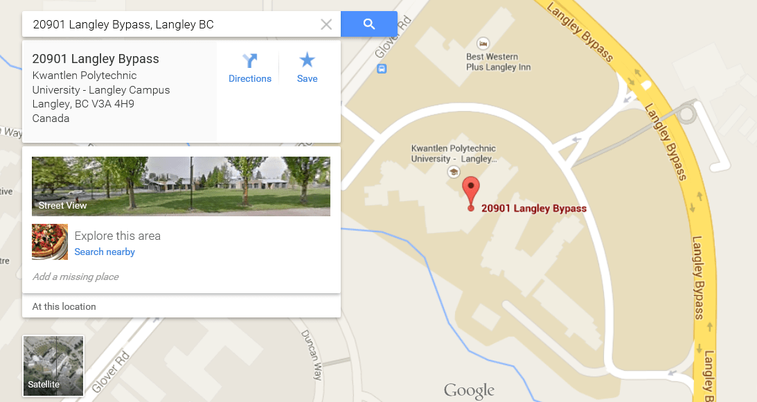 Kwantlen Langley Campus Map Langley Campus Thumbnail.PNG Kwantlen Polytechnic University