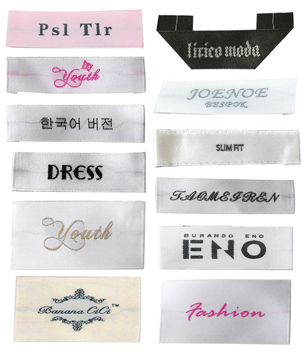 woven labels ,clothing labels ,main labels ,size labels ,care labels