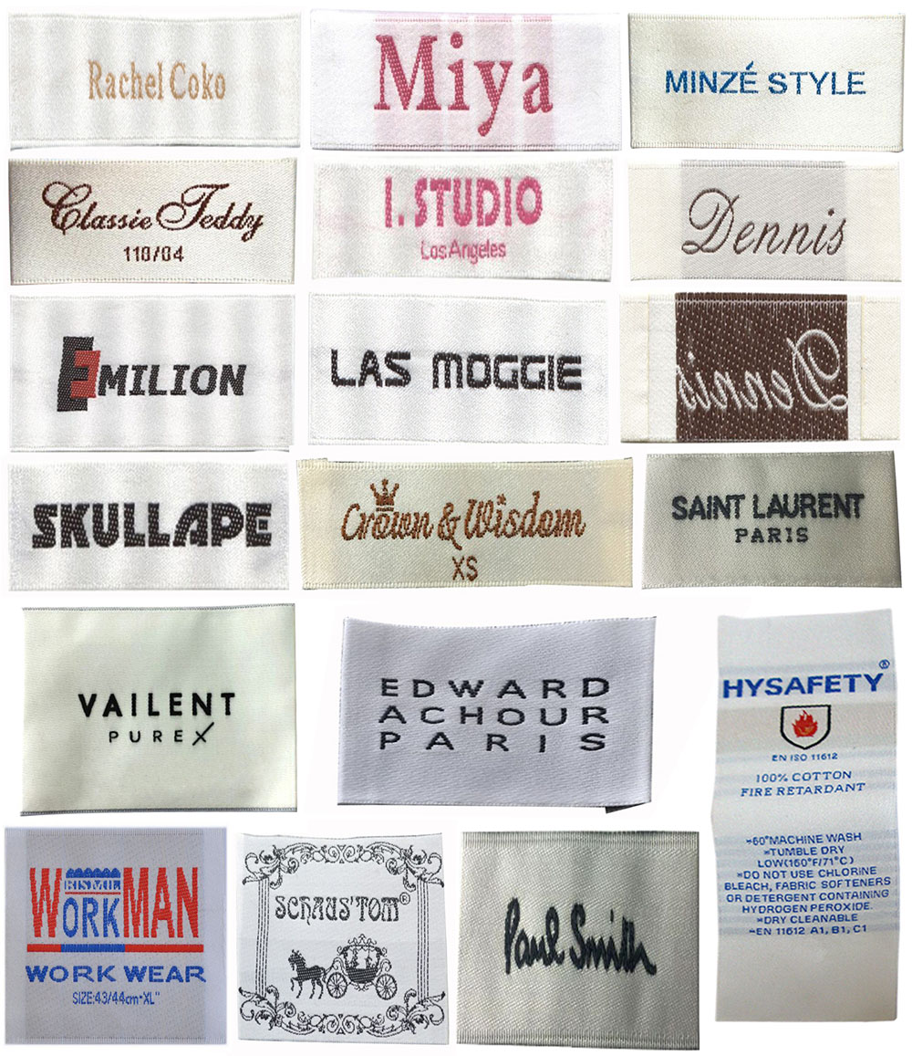 woven labels ,clothing labels ,main labels ,size labels ,care labels