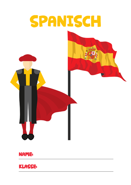 Spanisch Deckblatt » PDF zum Ausdrucken Kribbelbunt