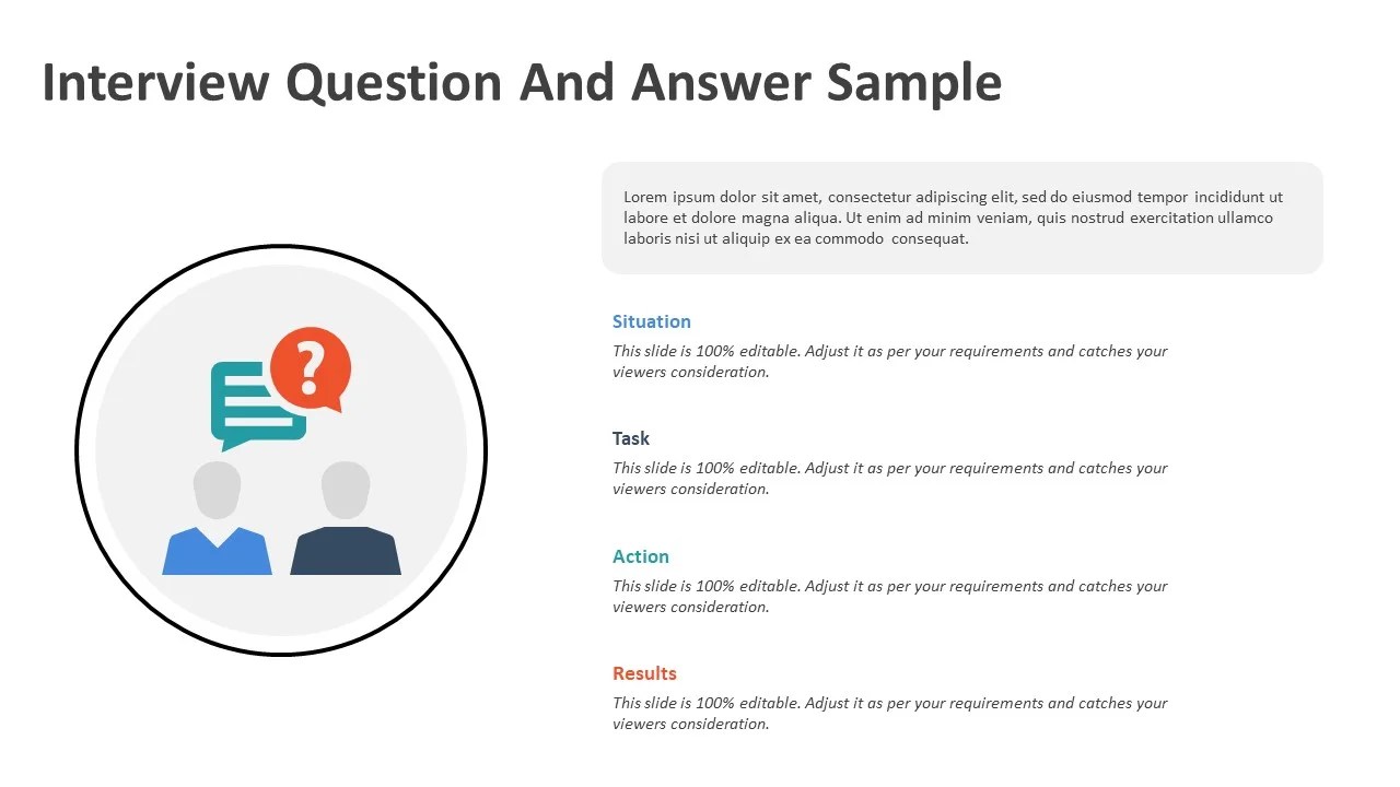 Interview Question And Answer Sample PowerPoint Template PPT Slides
