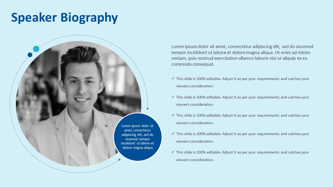 Speaker Biography PowerPoint Template  Biography Templates Within Biography Powerpoint Template