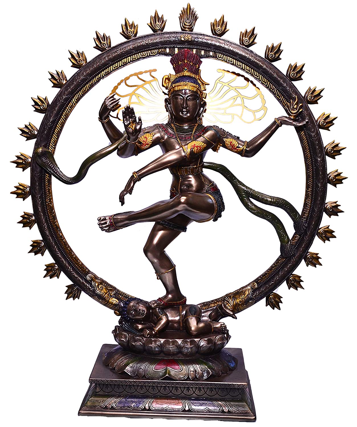 Bronze Nataraja Statue (18 inch, Antique Brown) Krisha Krafts