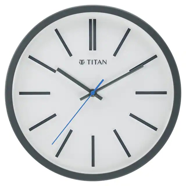 Titan Contemporary White Wall Clock with Silent Sweep Technology 30.5