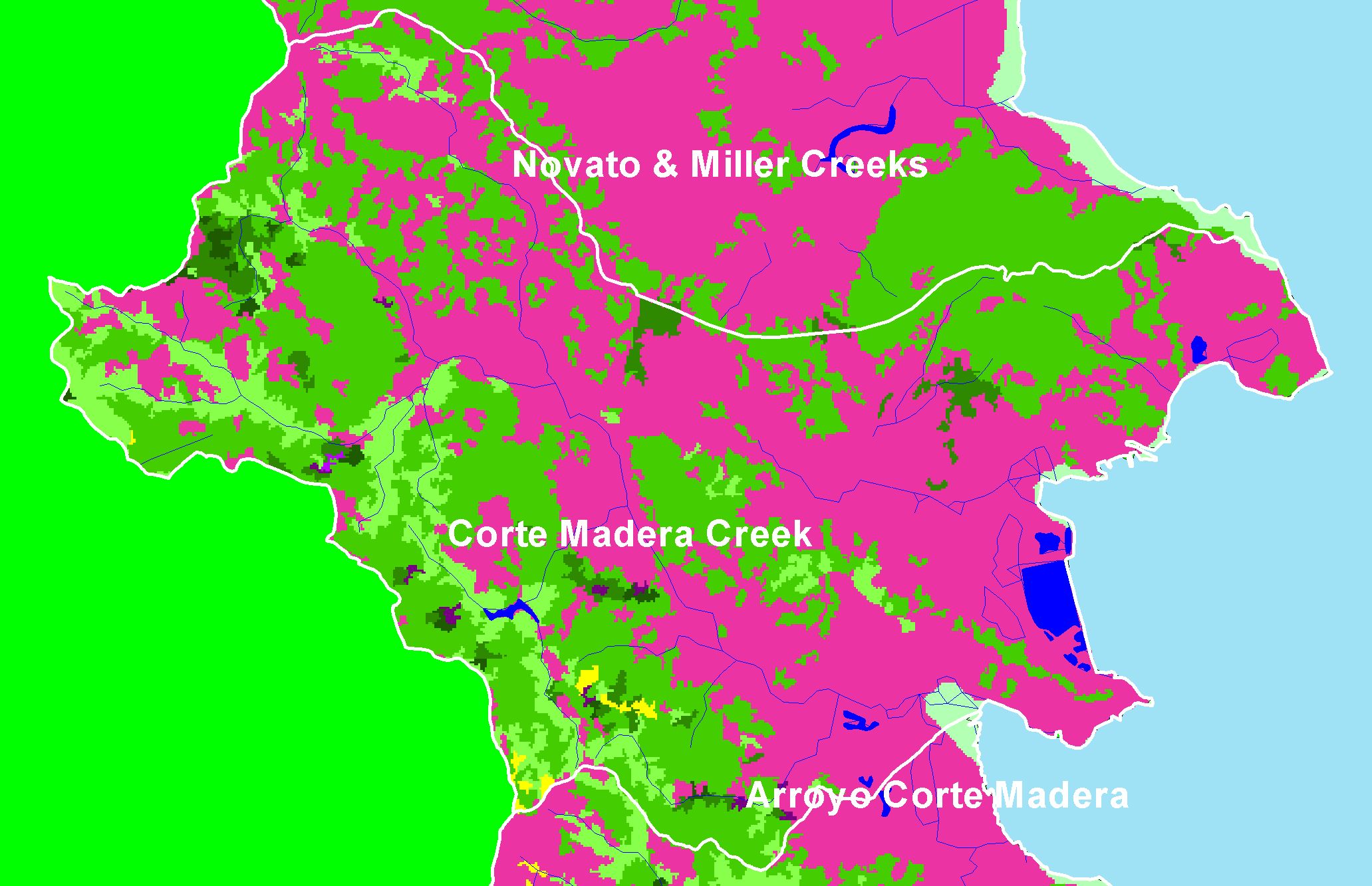 Area Corte Madera Creek, Topic Map 1D. USFS Vegetation Size, Corte