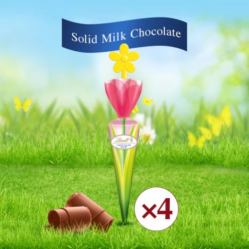 Lindt Tulips Easter Solid Milk Chocolate Candy Pack, 4 ct / 1.9 oz Kroger