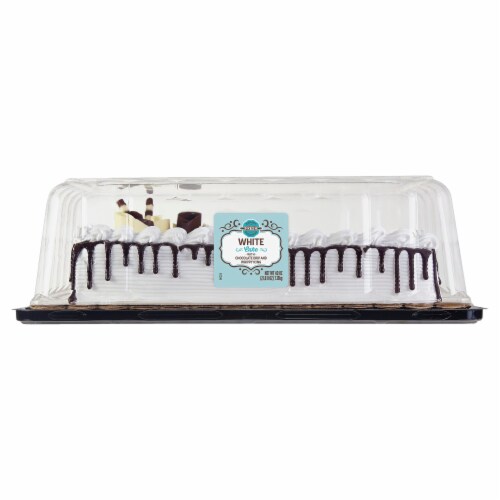 Bakery Fresh Goodness Chocolate Drip White Sheet Cake with Whippy Icing