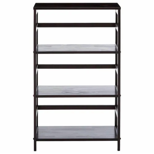 Winsome Leo Wide Open Modern Decorative Bookcase with 3 Shelves, Espresso Brown, 1 Piece Food