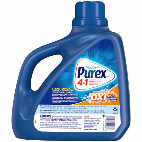 Purex® Advanced Oxi + Cold Water Power Liquid Laundry Detergent, 128 fl oz / 85 loads Metro Market