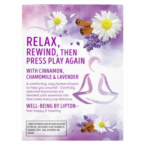 Lipton® Stress Therapy Cinnamon Chamomile & Lavender Herbal Supplement