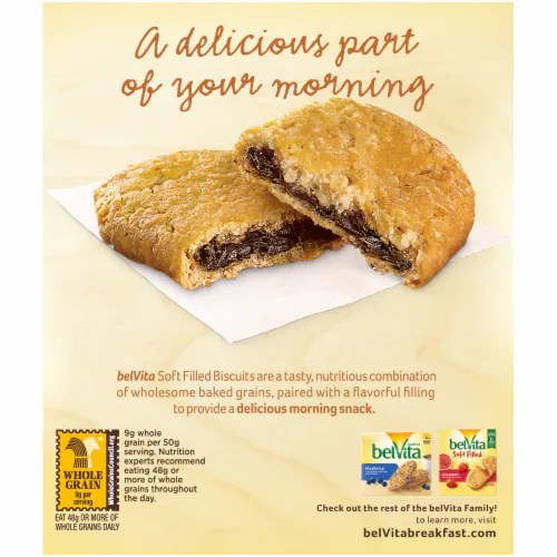 belVita Soft Filled Cocoa Creme Baked Biscuits, 5 ct / 1.76 oz Baker’s