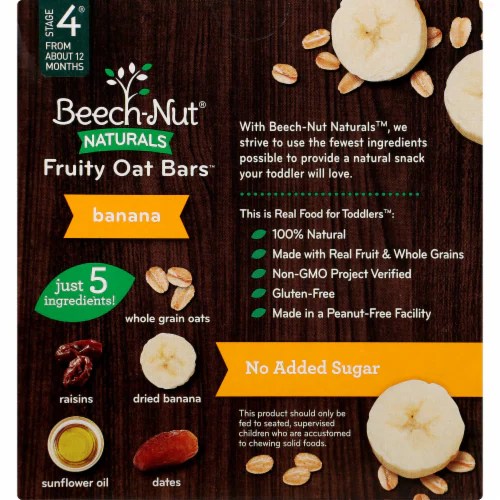 BeechNut Naturals Banana Fruity Oat Bars, 5 ct / 0.78 oz Food 4 Less