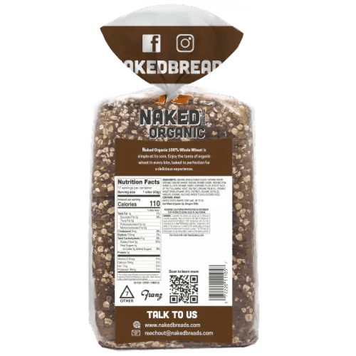Naked Bread® Organic 100 Whole Wheat Bread, 26 oz Smith’s Food and Drug