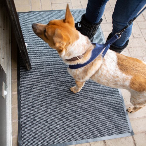 Design Imports CAMZ11441 30 x 48 in. Grey & Black Walk Off Utility