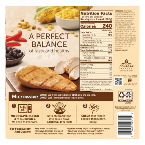 Healthy Choice Cafe Steamers MexicanStyle Street Corn Frozen Meal, 9.