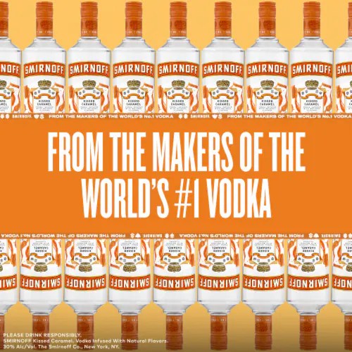 Smirnoff Kissed Caramel (Vodka Infused With Natural Flavors), 50 mL