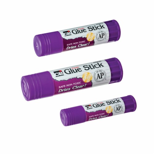 Charles Leonard Glue Sticks AP Certified, Class Pack, Purple, 0.28 oz