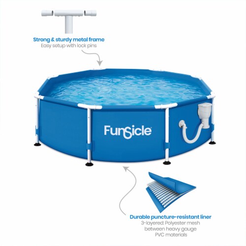 Funsicle 8ft x 30in Outdoor Activity Round Above Ground Swimming Pool