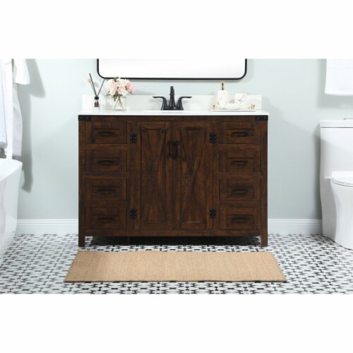 48 Inch Single Bathroom Vanity In Expresso With Backsplash, 1 Kroger