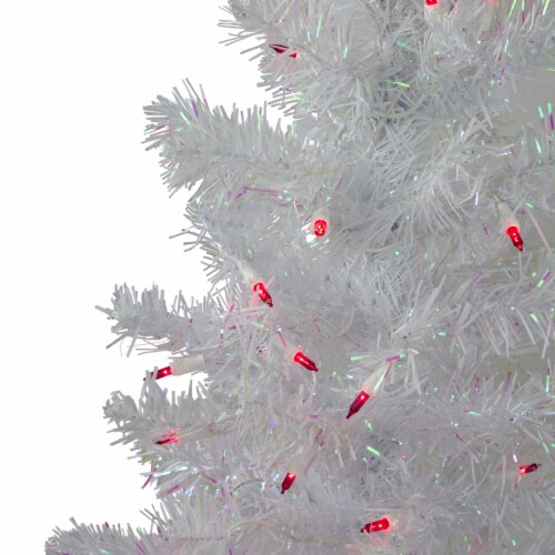 Northlight 3' PreLit Slim White Iridescent Pine Artificial Christmas