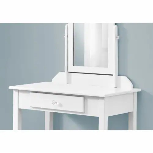 Vanity Desk Makeup Table Organizer Dressing Table Bedroom Wood White, 1