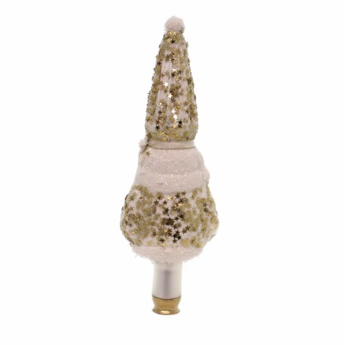 Santa Tree Topper 1 Glass Tree Topper 10 Inch, Glass Finial Czech