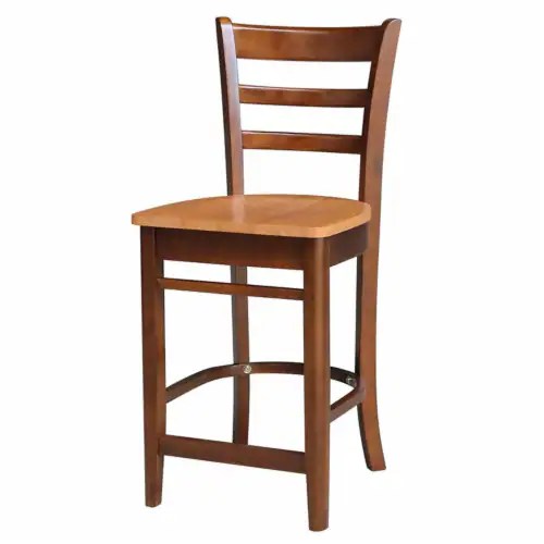 Solid Wood Emily Counter Height Stool in Cinnamon/Espresso, 1 Ralphs