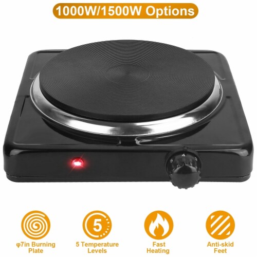 1500W Electric Single Burner Portable Heating Hot Plate Stove