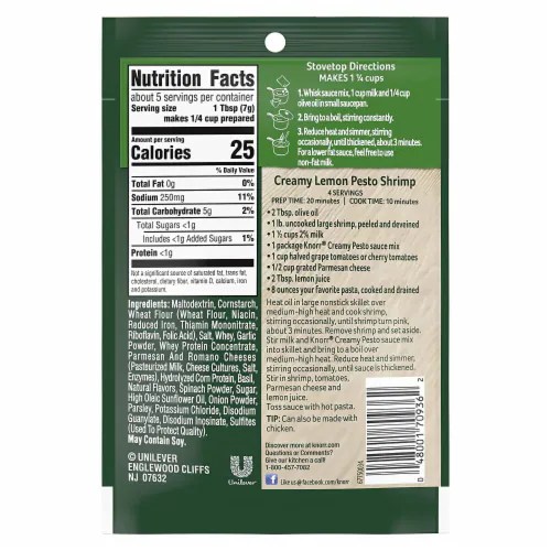 Knorr Sauce Mix Creamy Pesto 1.2 oz Case of 12, 12 Pack/1.2 Ounce