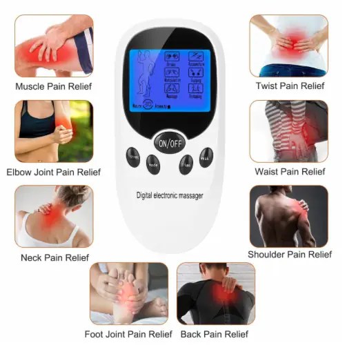 Electric Muscle Stimulator Dual Channels Pulse Massager Pain Relief