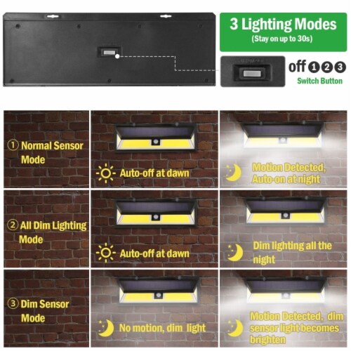 Solar Lights 180 Leds Solar Wall Light Outdoor Motion Sensor Lamp Ip65