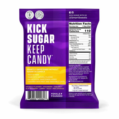 Smart Sweets Gummy Worms with Low Sugar (4g), Low Calorie, (Pack of 1
