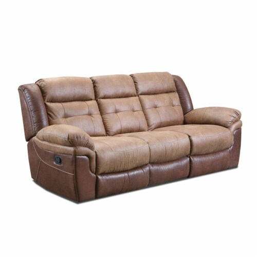 Durango Two Tone Brown Fabric Manual Reclining Sofa, 1 Kroger