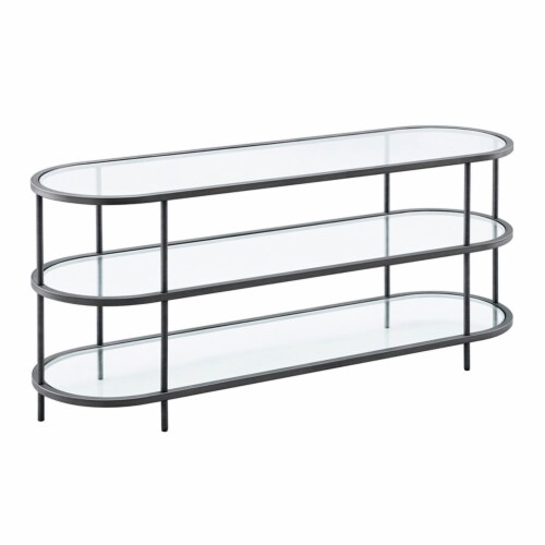 Henn&Hart 55 Aged Steel Metal/Glass TV Stand, 1 Fred Meyer