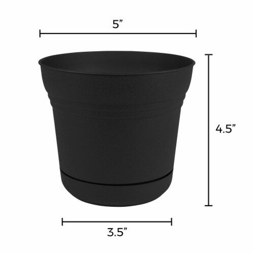 Bloem SP0500 Saturn Indoor Outdoor 5 Inch Planter Pot w/ Matching