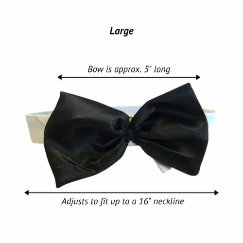 Midlee Satin Black Bow Tie Dog Wedding Collar up to 16 Neck (Large, Black), 1 Ralphs