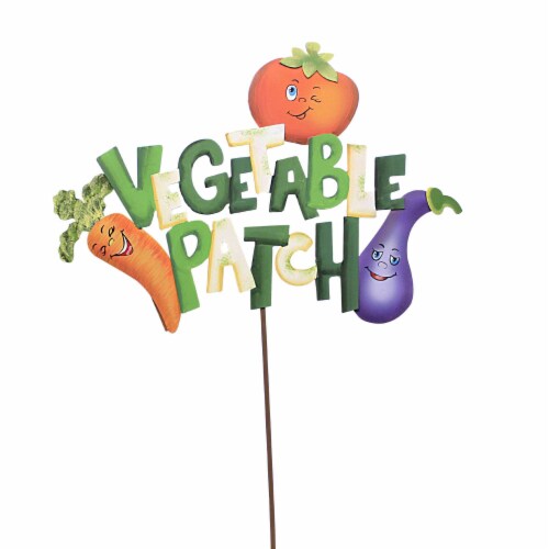Home & Garden Vegetable Patch Sign Metal Eggplant Tomato Carrot S22047