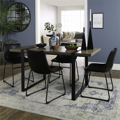 Urban Blend 5 Piece Dining Set Driftwood and Black, 1 Kroger