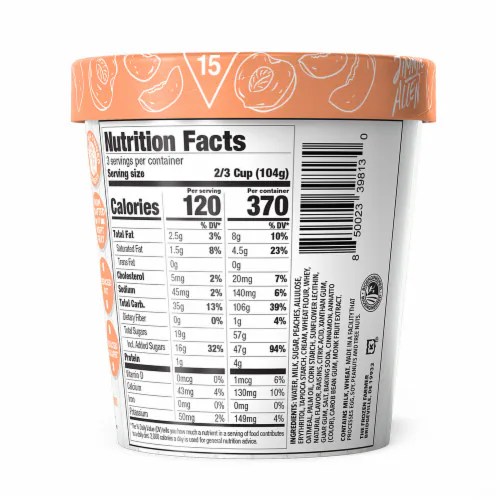 The Frozen Farmer Jimmie Allen's Peach Cobbler Frobert Ice Cream Sorbet