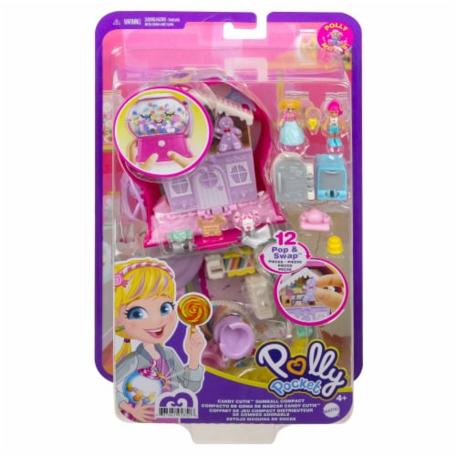 Mattel® Polly Pocket™ Candy Cutie Gumball Compact Playset, 13 pc