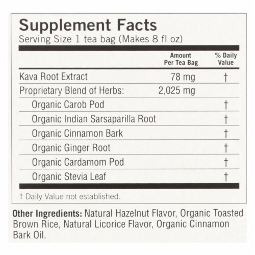 Yogi Kava Stress Relief Herbal Tea Caffeine Free 16 Bag Case of 6