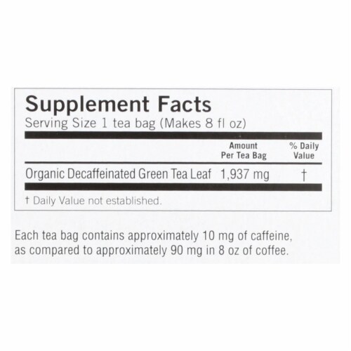 Yogi Organic Green Tea Caffeine Free 16 Tea Bags Case of 6, Pack of