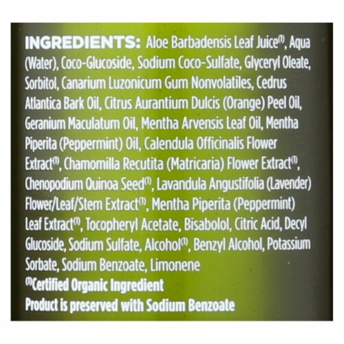 Avalon Organics Bath and Shower Gel Peppermint 12 fl oz, Case of 1