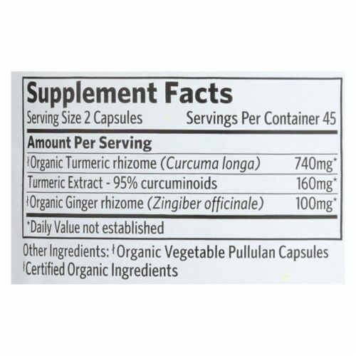 Organic India Wellness Supplements, Turmeric Formula 1 Each 90 VCAP